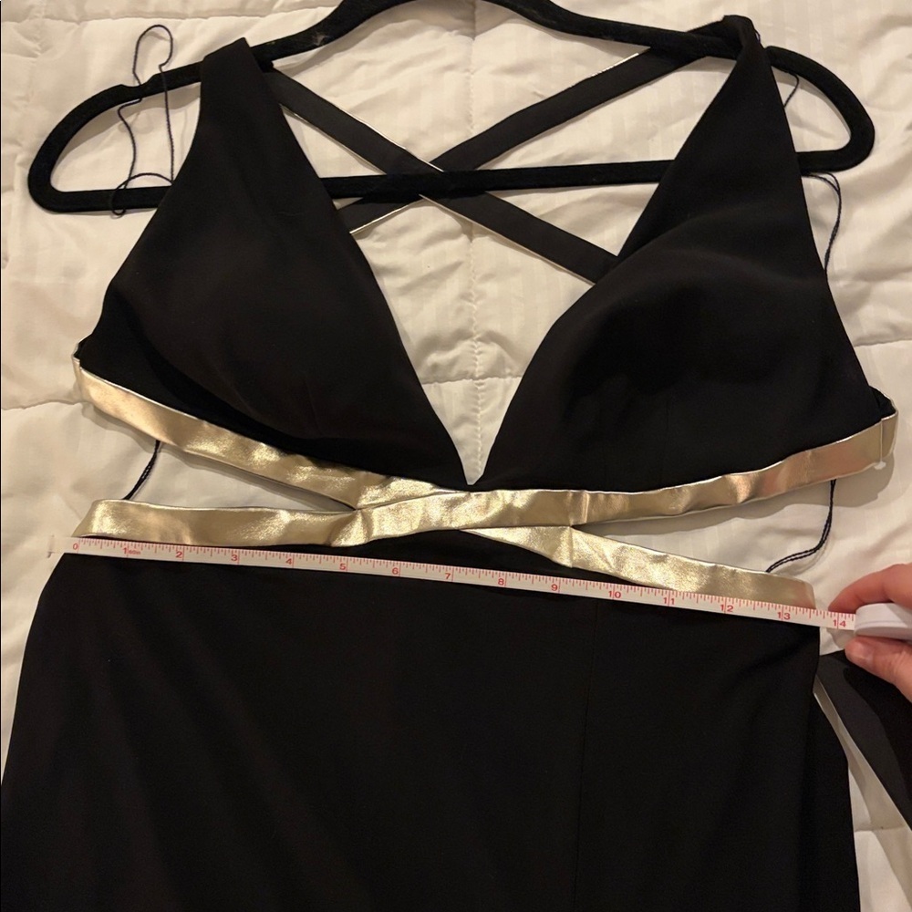 Vintage Aidan Mattox Black Cut-Out, Backless Jersey Gown!! NWT — Size 6 - Picture 11 of 13